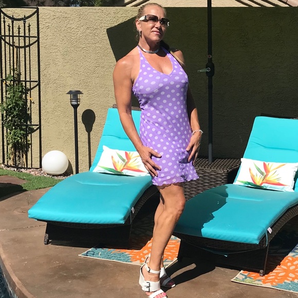 🌹Purple & white summer dress - Picture 2 of 8